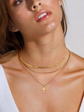 Load image into Gallery viewer, Love of God 18K Gold-Plated Three-Layered Cross Necklace