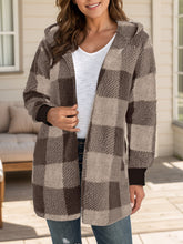 Load image into Gallery viewer, Buffy Buffalo Plaid Hooded Coat