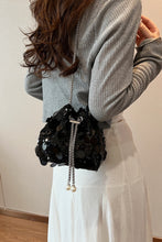 Load image into Gallery viewer, Drawstring Sequin Crossbody Bag