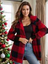 Load image into Gallery viewer, Buffy Buffalo Plaid Hooded Coat