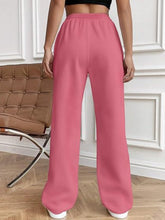 Load image into Gallery viewer, Drawstring Wide Leg Pants with Pockets