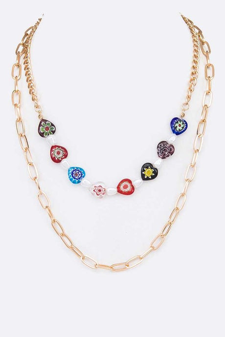 Full of Heart Multicolor Layered Necklace