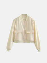 Load image into Gallery viewer, Ella Pocketed Snap Down Baseball Collar Jacket