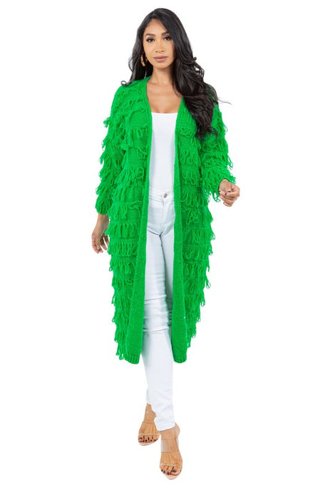 Ride'n High Fringed Long Cardigan