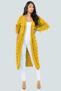 Ride'n High Fringed Long Cardigan