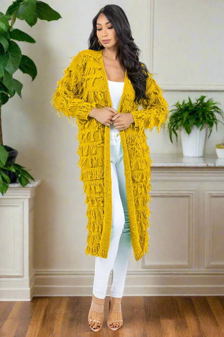 Ride'n High Fringed Long Cardigan