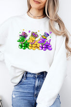 Load image into Gallery viewer, Cre8ed2luv&#39;s Mardi Gras Bead Dog Graphic Sweatshirt