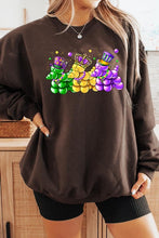 Load image into Gallery viewer, Cre8ed2luv&#39;s Mardi Gras Bead Dog Graphic Sweatshirt