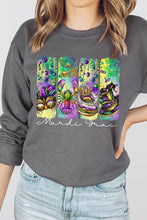 Load image into Gallery viewer, Cre8ed2luv&#39;s Mardi Gras Madness Graphic Sweatshirt