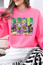 Load image into Gallery viewer, Cre8ed2luv&#39;s Mardi Gras Madness Graphic Sweatshirt