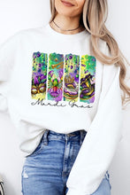 Load image into Gallery viewer, Cre8ed2luv&#39;s Mardi Gras Madness Graphic Sweatshirt