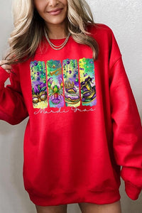 Cre8ed2luv's Mardi Gras Madness Graphic Sweatshirt