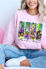 Load image into Gallery viewer, Cre8ed2luv&#39;s Mardi Gras Madness Graphic Sweatshirt