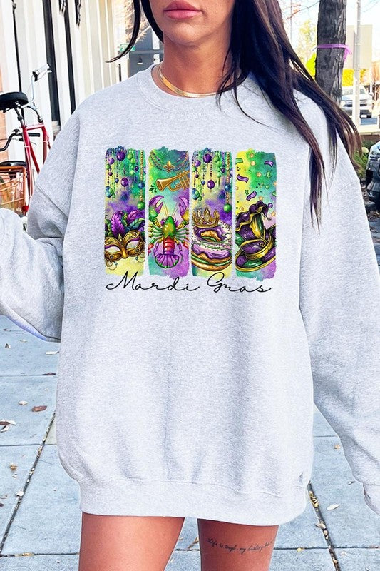 Cre8ed2luv's Mardi Gras Madness Graphic Sweatshirt