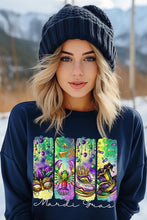 Load image into Gallery viewer, Cre8ed2luv&#39;s Mardi Gras Madness Graphic Sweatshirt