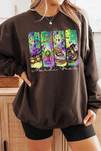 Cre8ed2luv's Mardi Gras Madness Graphic Sweatshirt