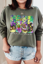 Load image into Gallery viewer, Cre8ed2luv&#39;s Mardi Gras Madness Graphic Sweatshirt