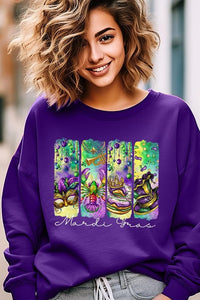 Cre8ed2luv's Mardi Gras Madness Graphic Sweatshirt