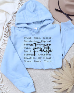 Cre8ed2luv's FAITH Words  PLUS Graphic Hoodie