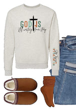 Load image into Gallery viewer, Cre8ed2luv&#39;s God is Still Writing Your Story graphic Sweatshirt