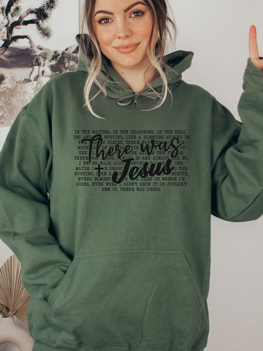 Cre8ed2luv's There Was Jesus Graphic Hoodie