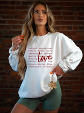 Load image into Gallery viewer, Cre8ed2luv&#39;s Love Words PLUS Graphic CrewNeck Sweatshirt