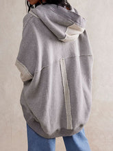 Load image into Gallery viewer, Jackie Exposed Seam Open Front Batwing Sleeve Hooded Cardigan