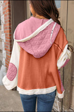 Load image into Gallery viewer, Piece of Cake Drawstring Color Block Hooded Jacket