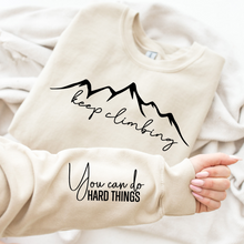 Load image into Gallery viewer, Keep Climbing Graphic Sweatshirt