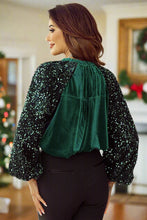 Load image into Gallery viewer, Home for the Holidays Sequin Blouse