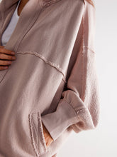 Load image into Gallery viewer, Jackie Exposed Seam Open Front Batwing Sleeve Hooded Cardigan