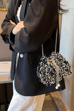 Load image into Gallery viewer, Sequin Chain Drawstring Bucket Bag