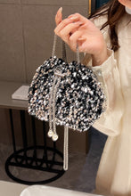 Load image into Gallery viewer, Sequin Chain Drawstring Bucket Bag