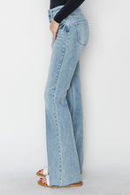 Load image into Gallery viewer, RISEN Full Size High Rise Raw Cut Hem Bootcut Jeans