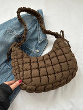 Load image into Gallery viewer, Bubble Texture Ruched Strap Quilted Shoulder Bag