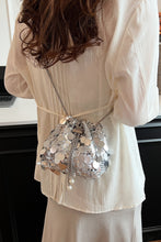 Load image into Gallery viewer, Drawstring Sequin Crossbody Bag