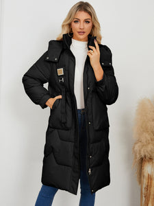 KAILEY Long Sleeve Longline Hooded Winter Coat