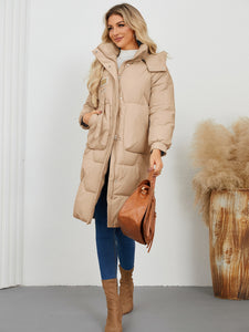 KAILEY Long Sleeve Longline Hooded Winter Coat