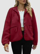 Load image into Gallery viewer, Valerie Pocketed Snap Down Sherpa Jacket