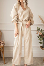 Load image into Gallery viewer, V-Neck Balloon Sleeve Wide Leg Jumpsuit