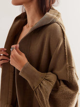 Load image into Gallery viewer, Jackie Exposed Seam Open Front Batwing Sleeve Hooded Cardigan