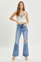 Load image into Gallery viewer, RISEN Full Size High Rise Distressed Flare Jeans