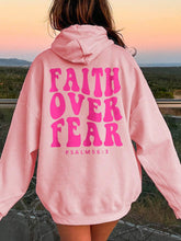 Load image into Gallery viewer, FAITH OVER FEAR Dropped Shoulder Hoodie