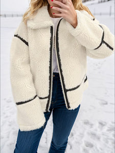 Ivy Zip Up Long Sleeve Sherpa Jacket