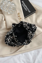 Load image into Gallery viewer, Sequin Chain Drawstring Bucket Bag