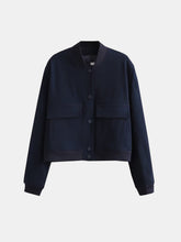 Load image into Gallery viewer, Ella Pocketed Snap Down Baseball Collar Jacket