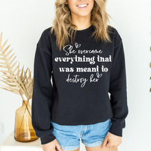 Load image into Gallery viewer, She Overcame Graphic Sweatshirt