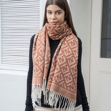 Load image into Gallery viewer, Go Getter Maze Pattern Blanket Tassel Scarf