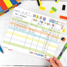 Load image into Gallery viewer, Earn &amp; Learn® Kids Money Management Chore Chart Pad