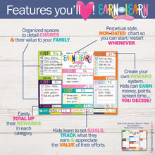 Load image into Gallery viewer, Earn &amp; Learn® Kids Money Management Chore Chart Pad